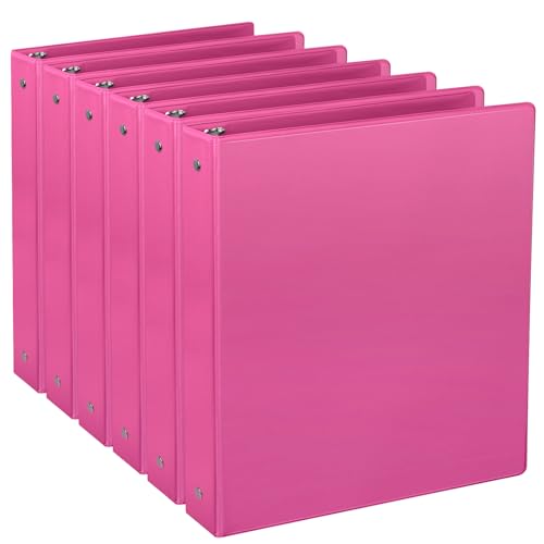 CIXILDTS Ringbuch mit 3 Ringen, Standard-Ringbuch, passend für Briefpapier, Präsentation, 2,5 cm Ordner, 6 Stück, Rosa CIXILDTS Ringbuch mit 3 Ringen, Standard-Ringbuch, passend für Briefpapier, Präsentation, 2,5 cm Ordner, 6 Stück, Rosa von CIXILDTS
