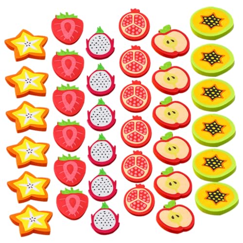 CIYODO 1 Satz Früchte Radiergummi Bleistift -Top Eraser geformt Schule entzückende Fruchtradiergummis Radiergummis in Fruchtform Obst-Radiergummis für das Büro von CIYODO