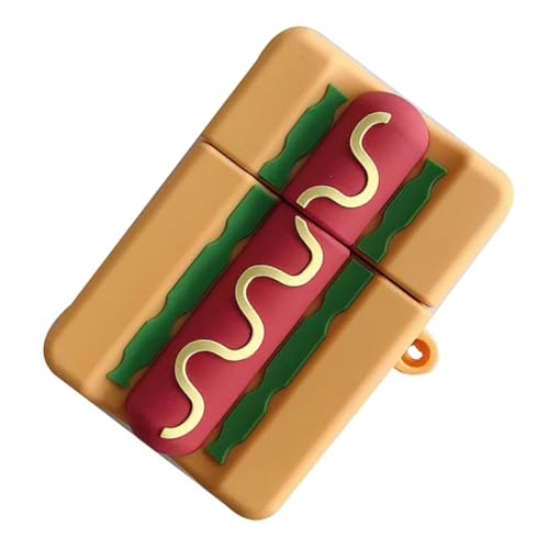 CIYODO 1 Satz Hot Dog Kopfhörer Schutzhülle für Design Süß mit Karabiner Stoßfest Kratzfest für CIYODO 1 Satz Hot Dog Kopfhörer Schutzhülle für Design Süß mit Karabiner Stoßfest Kratzfest für von CIYODO