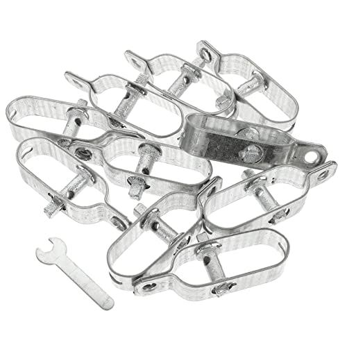 CIYODO 10 Stück Drahtspanner hängend Stahldraht Spanner aus Stahl Gartendraht für Kletterpflanzen schwer Antennenkabel Seilspanner aus Metall Stahlseilspanner Eisen Silver von CIYODO