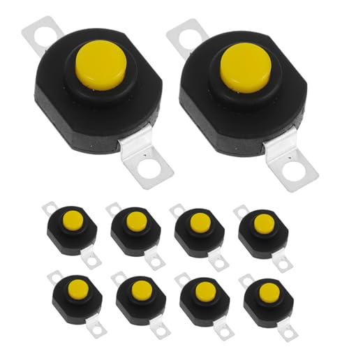 CIYODO 10 Stück Mikro-ein-/ausschalter, Selbstsperrender Druckknopf, Netzschalter, Ersatz Für Taschenlampe, Led-lampe, Reparaturzubehör Für Elektrische Knöpfe CIYODO 10 Stück Mikro-ein-/ausschalter, Selbstsperrender Druckknopf, Netzschalter, Ersatz Für Taschenlampe, Led-lampe, Reparaturzubehör Für Elektrische Knöpfe von CIYODO