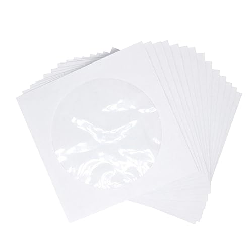 CIYODO CD-Hüllenhalter 100er-Set CD-Aufbewahrung aus weichem Papier weiße kompakte CD-Hülle CD-Organisationshülle für zu Hause CIYODO CD-Hüllenhalter 100er-Set CD-Aufbewahrung aus weichem Papier weiße kompakte CD-Hülle CD-Organisationshülle für zu Hause von CIYODO