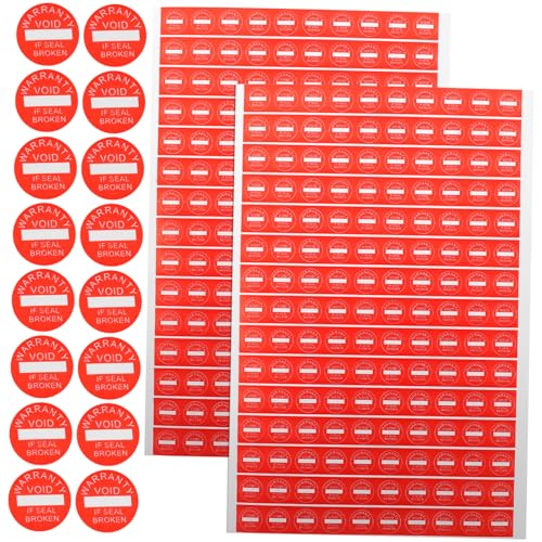 CIYODO 1000 Stck. Selbstklebender Warnaufkleber Etikett dauerhaft Stichworte Achtung Aufkleber Warnschild Warnlabel Kleberaufkleber Runde Warnaufkleber Papier rot von CIYODO