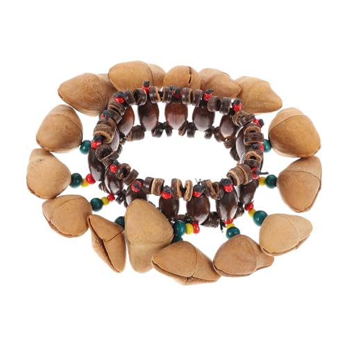 CIYODO 1Stück Afrikanisches Tribal Stil Nussschalenarmband Handglocke Musikinstrument für Djembe Handglocke Leicht und Tragbar Partys und Tanzveranstaltungen CIYODO 1Stück Afrikanisches Tribal Stil Nussschalenarmband Handglocke Musikinstrument für Djembe Handglocke Leicht und Tragbar Partys und Tanzveranstaltungen von CIYODO