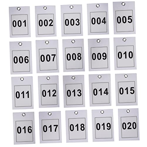 CIYODO 20 Stück Nummernetiketten Für Verkäufe 001–020 Nummernetiketten Auf Linien Nummernetiketten Wiederverwendbare Nummernetiketten 001–020 Nummernkarten Papier von CIYODO