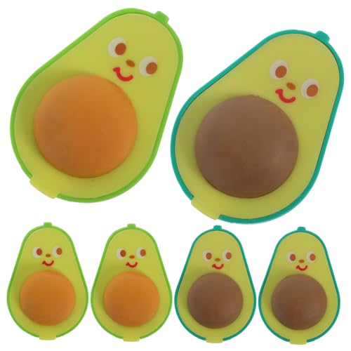 CIYODO 6 Stück Avocado -bleistiftmesser Radiergummis Farbig Karikatur Klein Bleistifte Kind Werkzeug Radierstift Für Künstler Flugzeug-briefpapier Eisen von CIYODO
