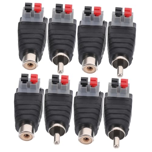 CIYODO 8Stücke Audiokabeladapter mit Druckfederanschluss Buchse Langlebig Vielseitig für Tv Dvd Andere Audiogeräte Stabile Verbindung Zinklegierungsmaterial CIYODO 8Stücke Audiokabeladapter mit Druckfederanschluss Buchse Langlebig Vielseitig für Tv Dvd Andere Audiogeräte Stabile Verbindung Zinklegierungsmaterial von CIYODO