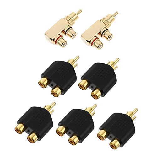 CIYODO Audio-Adapter video recorder videokassettenrekorder Right Angle Connector fernsehr video player vcr Konverter männlich Kupfer-AV-Audio-Splitter Audiostecker aus Kupfer Legierung von CIYODO