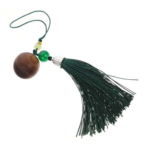 CIYODO Holzschnitzerei Anhänger Quaste Hängendes Ornament Quaste Telefonkette Auto Quaste Hängender Anhänger Telefon Lanyard Medaillon Lanyards des Deckels Fransen Telefon Dekoration von CIYODO