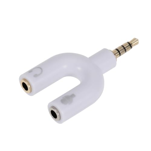 CIYODO Kopfhörer-Splitter Headphone Splitter Headset Adapter kopfhörer Adapter Earphone Adapter Audio Converter mikrofon Adapter Audio-Adapter Audiokonverter Headset-Weizen-Adapter Weiß von CIYODO