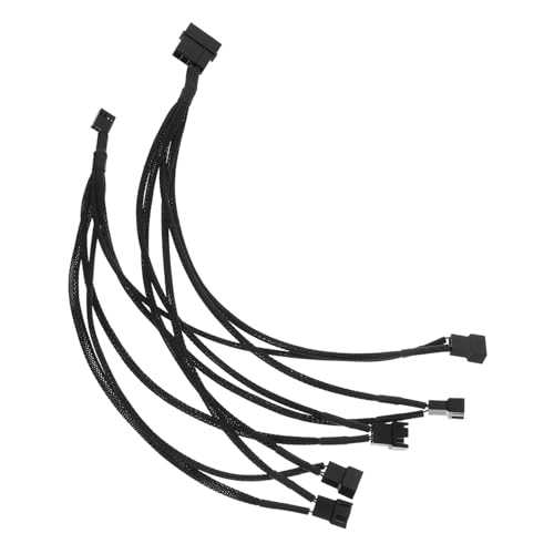 CIYODO Lüfternabe Lüfter Lüfter Verlängerungskabel Tragbares Versorgungslüfter Konverterkabel Adapter Leistungsteiler Kühler Computer Kühlkabel Kunststoff Schwarz von CIYODO