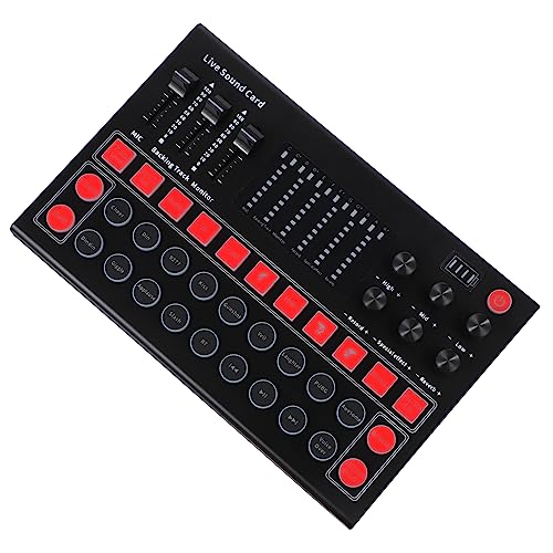 CIYODO Soundkarte Live -rundfunkausrüstung Audio- Live-soundkarten Mini-soundwechsler Tragbar Live-Sound-Mixer Digital Party -audiomischer Mischen Black Abs von CIYODO