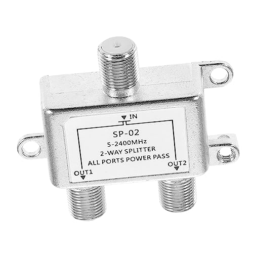 CIYODO Zwei Leistungs teiler Stromverteiler koaxial Kabel Koax-Splitter für das Internet Aluminiumlegierung Silver von CIYODO
