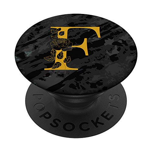 Buchstabe Monogramm F Schwarz PopSockets PopGrip: Ausziehbarer Sockel und Griff für Handys/Tablets mit Tauschbarem Top Buchstabe Monogramm F Schwarz PopSockets PopGrip: Ausziehbarer Sockel und Griff für Handys/Tablets mit Tauschbarem Top von CJ Grips