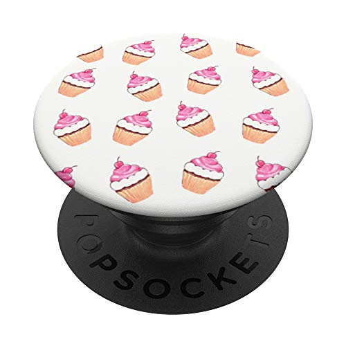 Cupcakes Muster PopSockets PopGrip: Ausziehbarer Sockel und Griff für Handys/Tablets mit Tauschbarem Top von CJ Grips