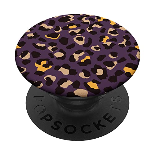 Geparden-Leopardenmuster, Violett PopSockets mit austauschbarem PopGrip von CJ Grips