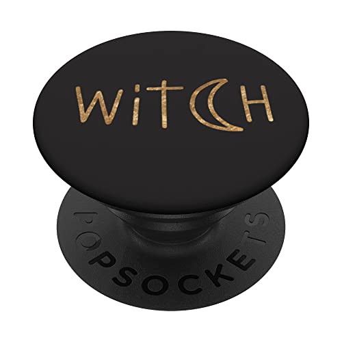 Hexe, Halbmond, Schwarz PopSockets mit austauschbarem PopGrip von CJ Grips