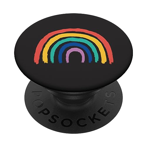 Kinder Regenbogen Schwarz PopSockets Klebender PopGrip Kinder Regenbogen Schwarz PopSockets Klebender PopGrip von CJ Grips