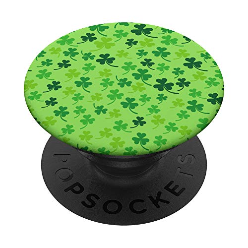 Kleeblatt Muster Irisch Irland - PopSockets Ausziehbarer Sockel und Griff für Smartphones und Tablets von CJ Grips