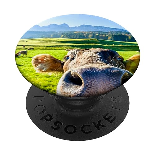 Kuh Selfie Lustig PopSockets mit austauschbarem PopGrip von CJ Grips