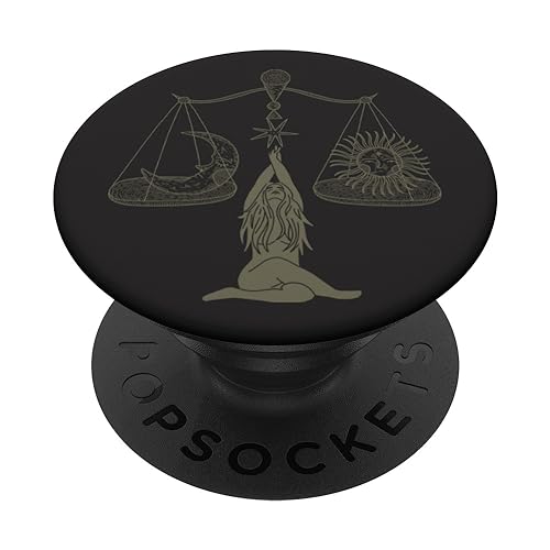 Moon Sun Waage Paar PopSockets Klebender PopGrip von CJ Grips