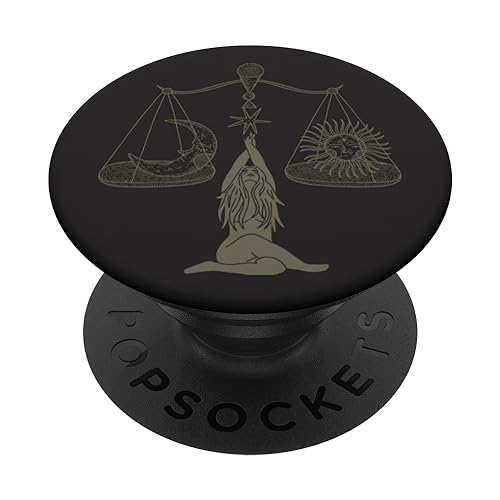 Moon Sun Waage Paar PopSockets mit austauschbarem PopGrip von CJ Grips