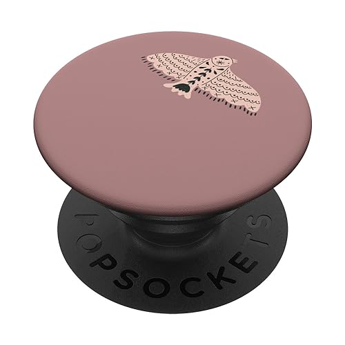 Rosa Skandinavischer Vogel Rosy Brown PopSockets mit austauschbarem PopGrip von CJ Grips