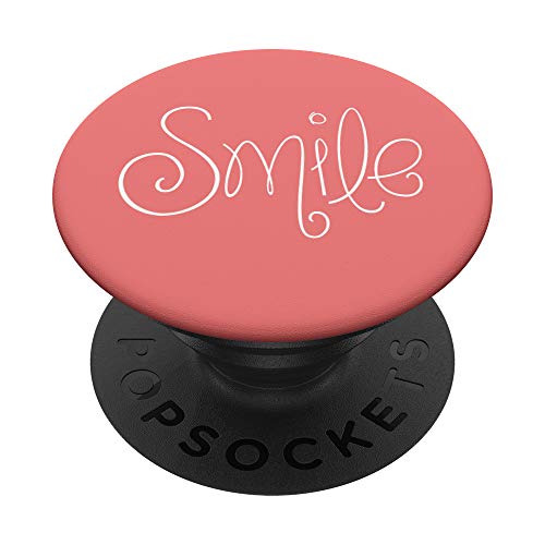 Smile Koralle - PopSockets Ausziehbarer Sockel und Griff für Smartphones und Tablets von CJ Grips