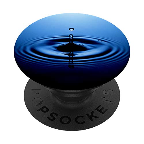 Wassertropfen dunkelblaues Wasser PopSockets mit austauschbarem PopGrip von CJ Grips