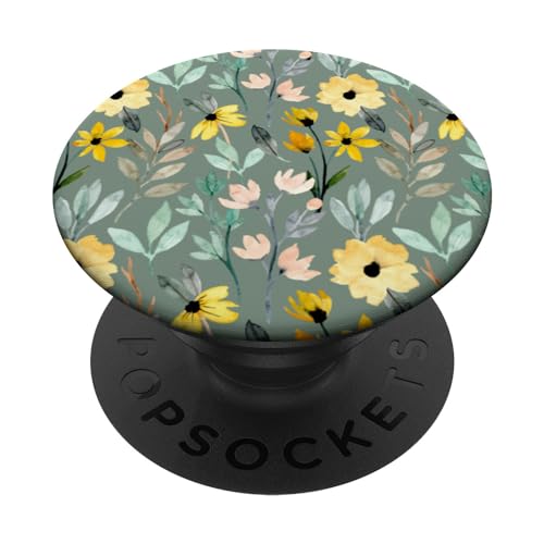 Aquarell Blumen Botanisches Muster Dunkelgrün PopSockets mit austauschbarem PopGrip Aquarell Blumen Botanisches Muster Dunkelgrün PopSockets mit austauschbarem PopGrip von CJ Merch