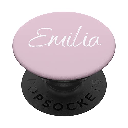 Emilia Vorname Design Pink PopSockets mit austauschbarem PopGrip von CJ Merch