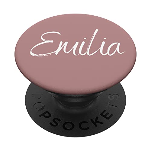 Emilia Vorname Design Rosy Brown PopSockets mit austauschbarem PopGrip von CJ Merch