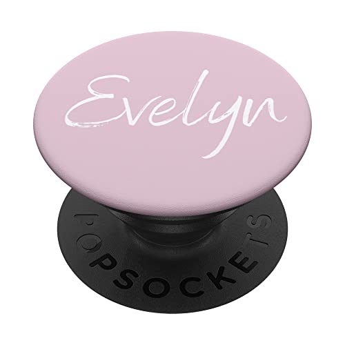 Evelyn Vorname Design Pink PopSockets mit austauschbarem PopGrip von CJ Merch