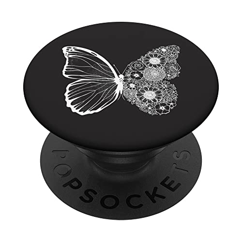 Flügel mit Schmetterlings-Blumenmuster PopSockets mit austauschbarem PopGrip von CJ Merch