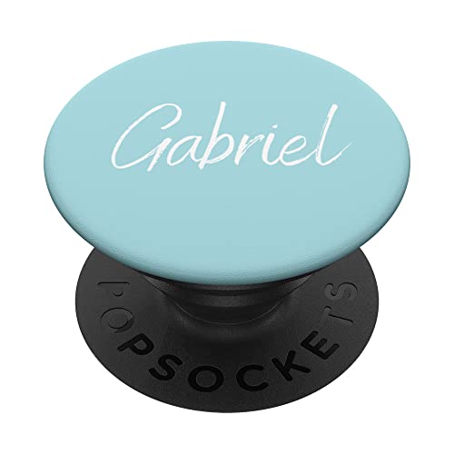 Gabriel Vornamen Design hellblau PopSockets mit austauschbarem PopGrip Gabriel Vornamen Design hellblau PopSockets mit austauschbarem PopGrip von CJ Merch