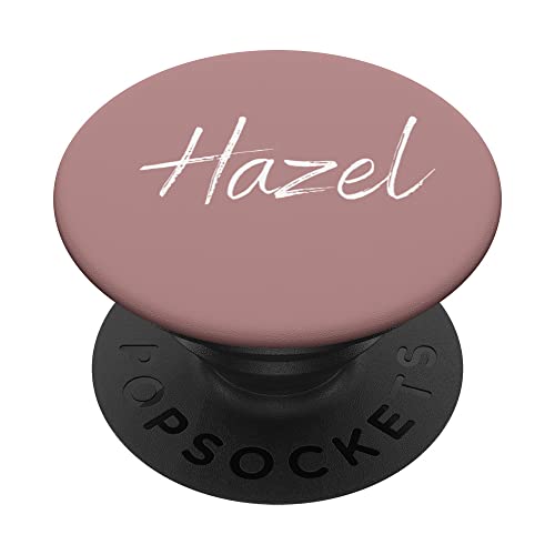 Hazel Vorname Design Rosy Brown PopSockets mit austauschbarem PopGrip von CJ Merch
