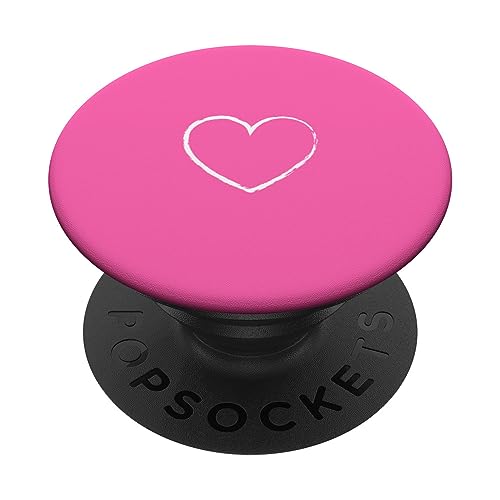 Herz Hot Pink PopSockets mit austauschbarem PopGrip von CJ Merch