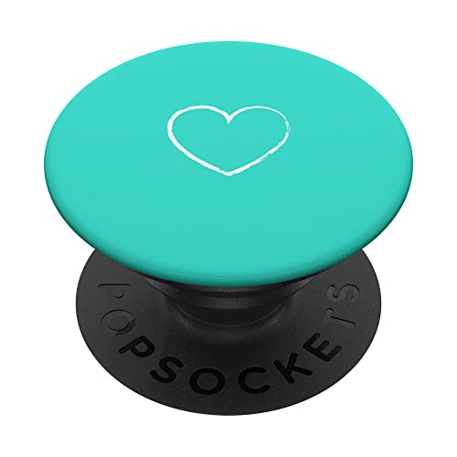 Herz Türkis PopSockets mit austauschbarem PopGrip von CJ Merch