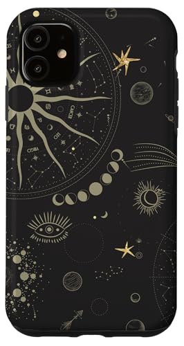 Hülle für iPhone 11 Nahtlose Astrologie Muster Sternzeichen Mystic Mond Sterne Planeten von CJ Merch