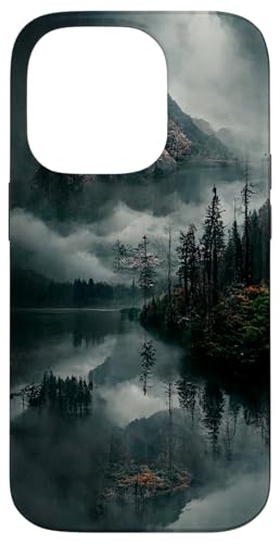 CJ Merch iPhone 14 Pro Schutzhülle mit Polycarbonat und TPU, Robuster Schutz, Landschaft mit Bergen, Waldsee und Nebel CJ Merch iPhone 14 Pro Schutzhülle mit Polycarbonat und TPU, Robuster Schutz, Landschaft mit Bergen, Waldsee und Nebel von CJ Merch