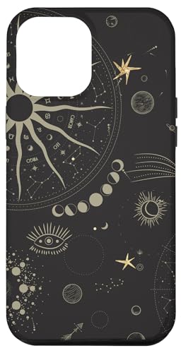 Hülle für iPhone 14 Pro Max Nahtlose Astrologie Muster Sternzeichen Mystic Mond Sterne Planeten von CJ Merch