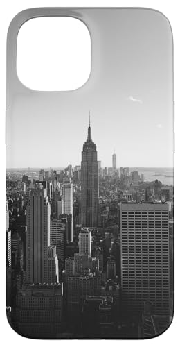 Hülle für iPhone 15 New York Empire State Building Manhatten Schwarz und Weiß USA Hülle für iPhone 15 New York Empire State Building Manhatten Schwarz und Weiß USA von CJ Merch