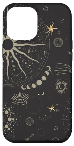 Hülle für iPhone 15 Pro Max Nahtlose Astrologie Muster Sternzeichen Mystic Mond Sterne Planeten von CJ Merch