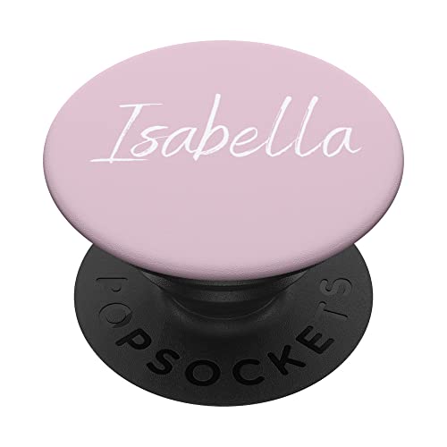 Isabella Vorname Design Pink PopSockets mit austauschbarem PopGrip von CJ Merch