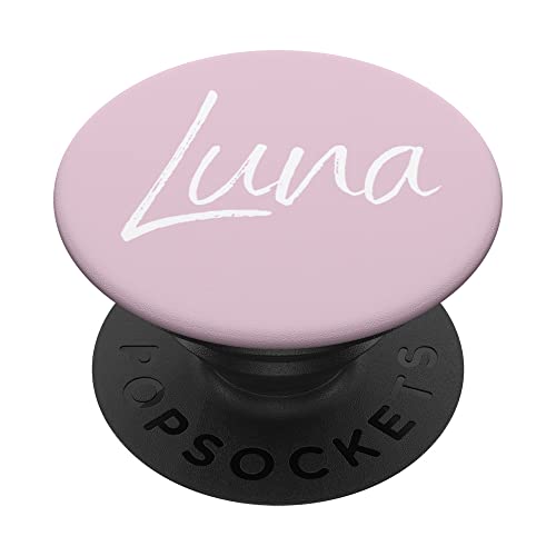 Luna Vorname Design Pink PopSockets mit austauschbarem PopGrip Luna Vorname Design Pink PopSockets mit austauschbarem PopGrip von CJ Merch