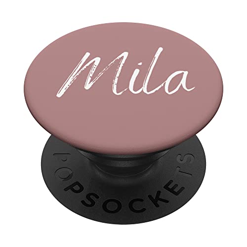 Mila Vorname Design Rosy Brown PopSockets mit austauschbarem PopGrip von CJ Merch