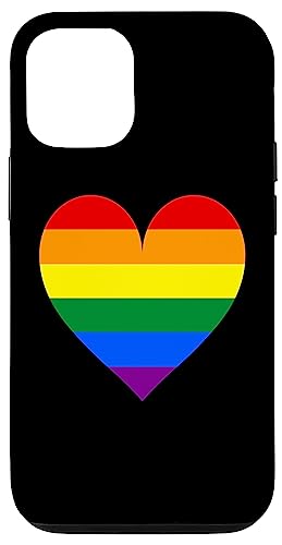 Hülle für iPhone 12/12 Pro Rainbow Heart LGBT Pride Handyhülle von CJ Phone Cases