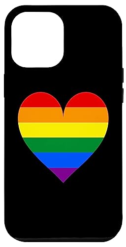 Hülle für iPhone 12 Pro Max Rainbow Heart LGBT Pride Handyhülle von CJ Phone Cases