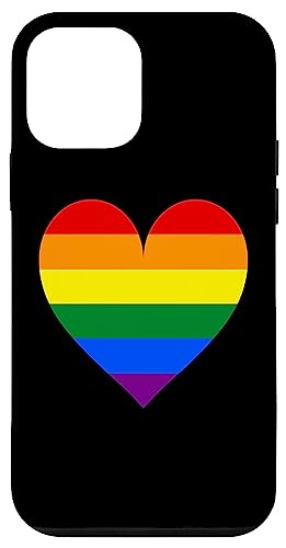Hülle für iPhone 12 mini Rainbow Heart LGBT Pride Handyhülle von CJ Phone Cases