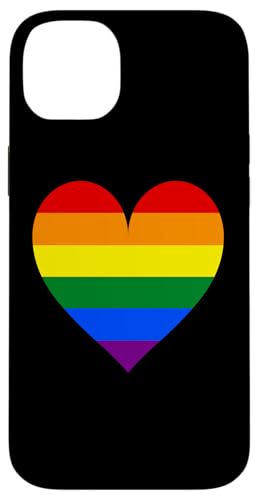 Hülle für iPhone 14 Plus Rainbow Heart LGBT Pride Handyhülle von CJ Phone Cases
